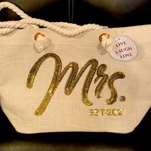 Burlap Mrs. Bag